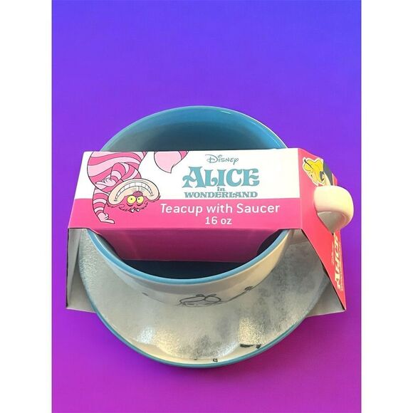 Disney Alice in Wonderland 16oz Jumbo Teacup & Saucer Set Party Essential NEW - Picture 4 of 8